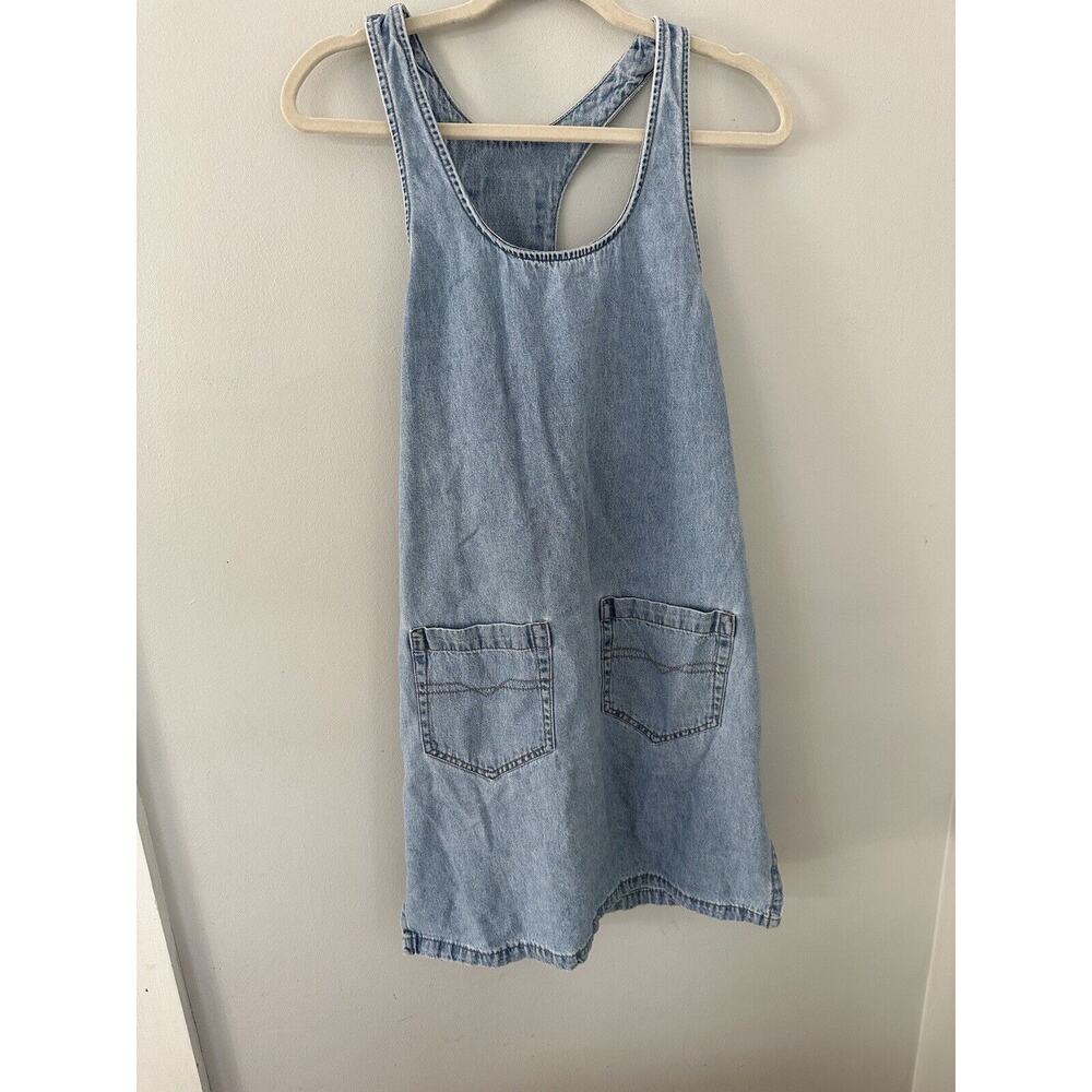 Grass raggs vintage racer back denim dress M USA Made With Pockets